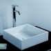 ADM Bathroom Design Glossy White Stone Resin Sink DW-172 - B017A8VFTO